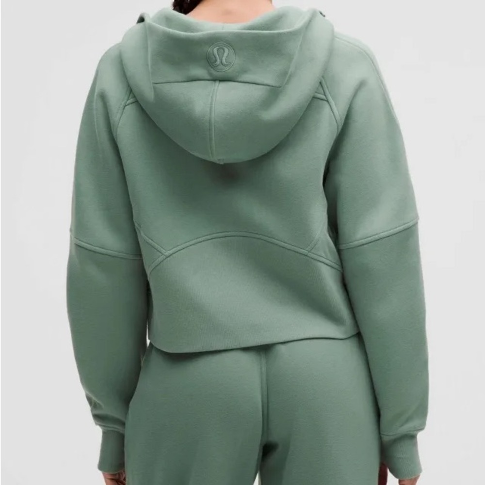 lululemon oversized scuba half zip cropped hoodie m/l crater blue like new - Picture 2 of 6